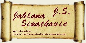Jablana Simatković vizit kartica